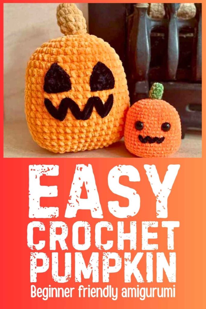 photo of orange easy crochet pumpkin