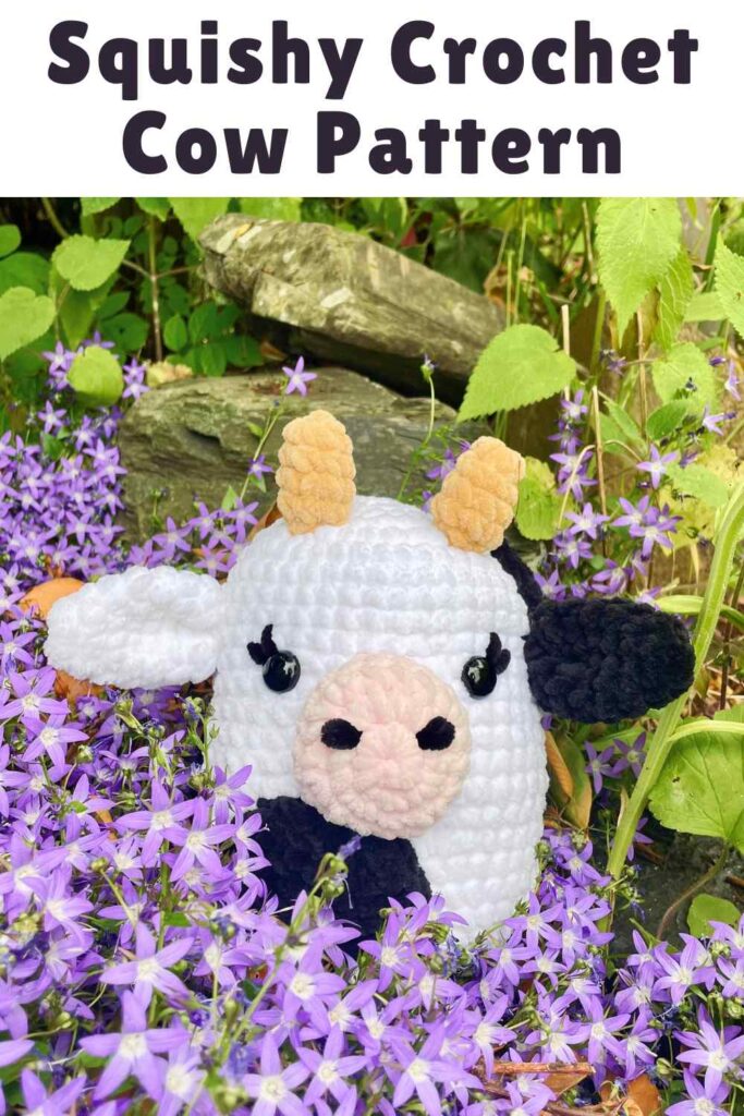 squishy crochet cow pattern pin