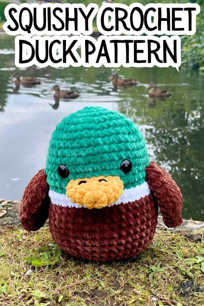 squishy crochet duck pattern pin