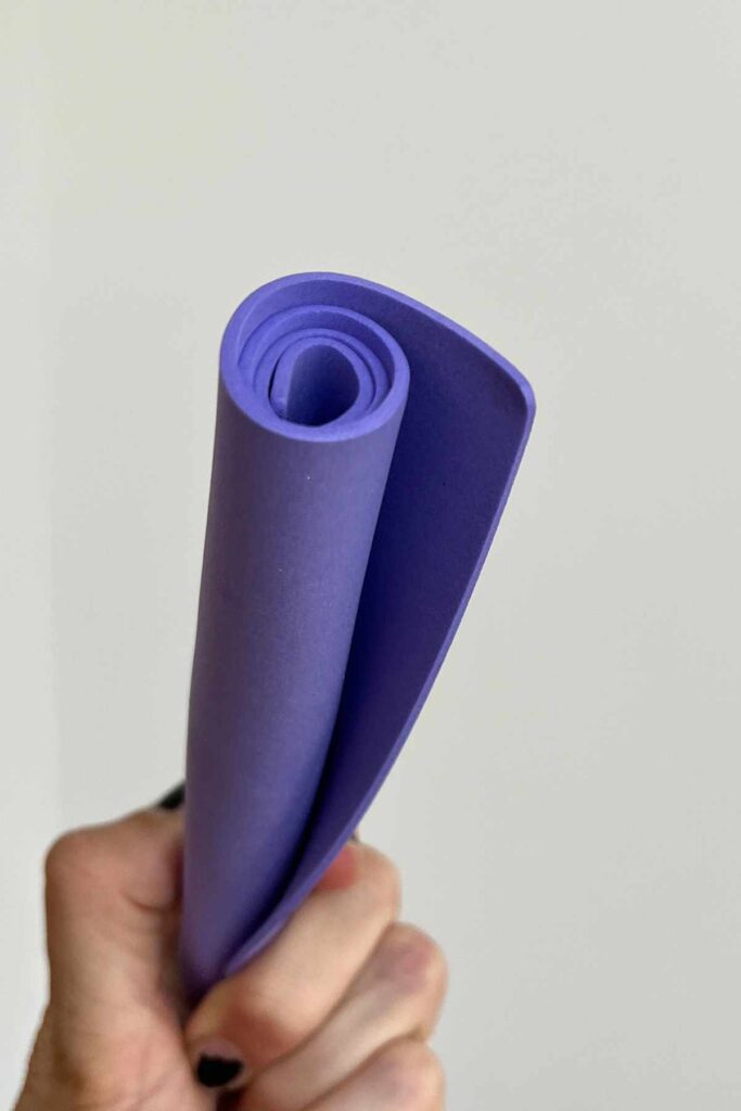 image showing the foam rolled up