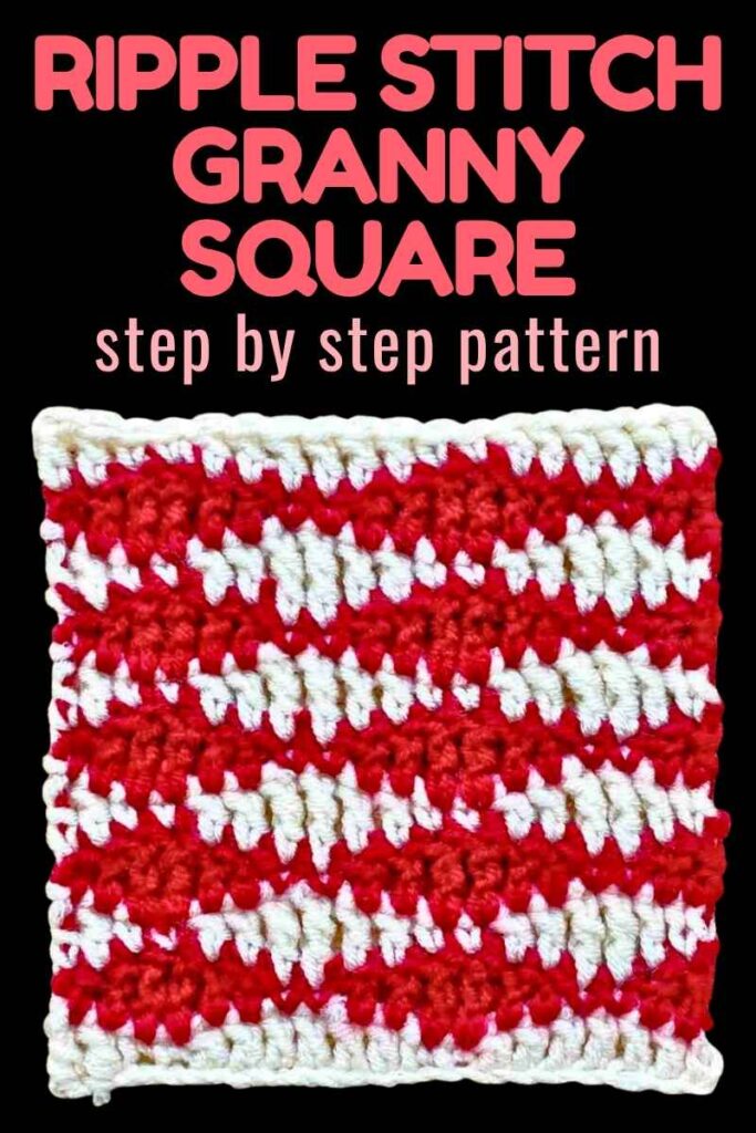 photo of ripple stitch granny square