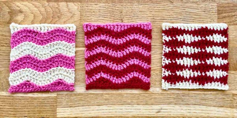 4 Ways To Make Ripple Stitch And Wave Stitch Granny Squares