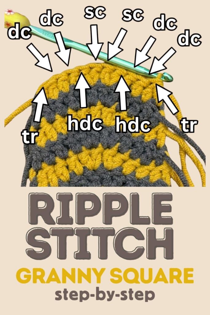 photo of crochet ripple stitch