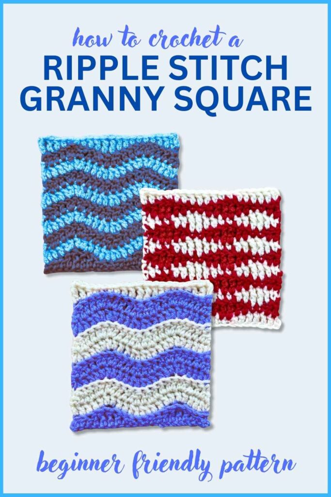 photos of ripple stitch granny squares