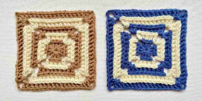 third loop only granny square header