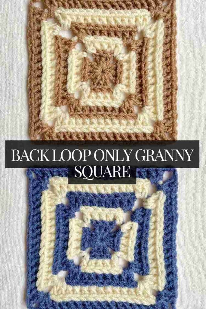 back loop only granny square pin