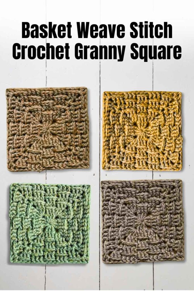 photo of basket weave stitch granny squares