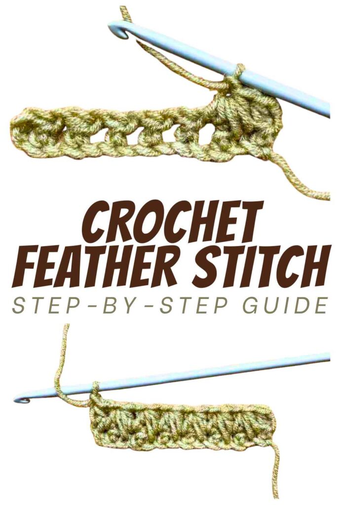 photo of crochet feather stitch samples