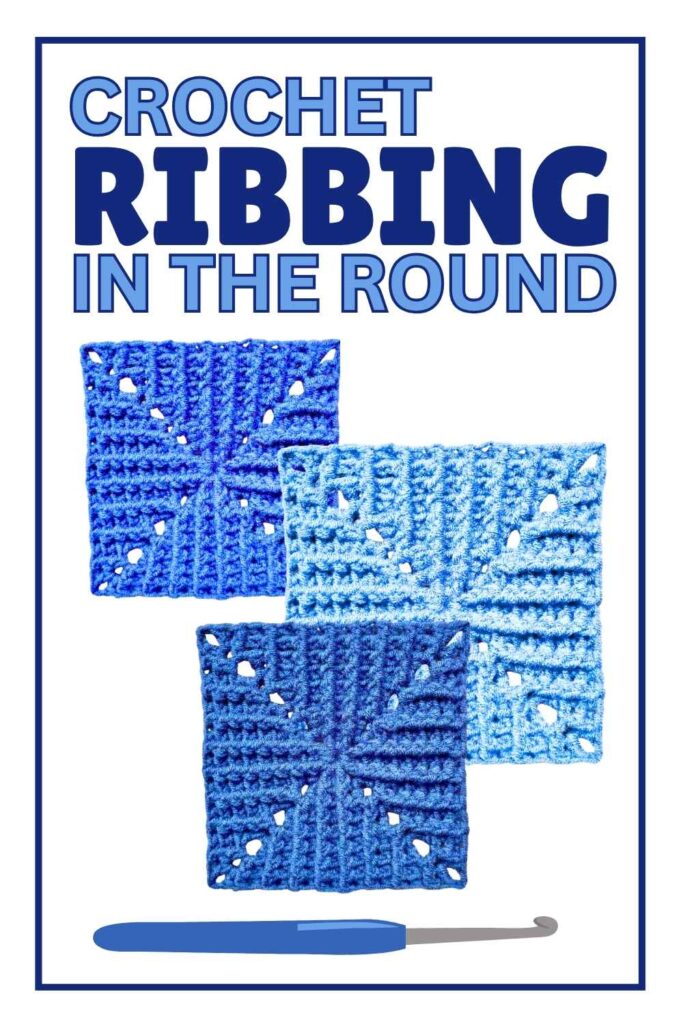 photo of crochet ribbing granny squares