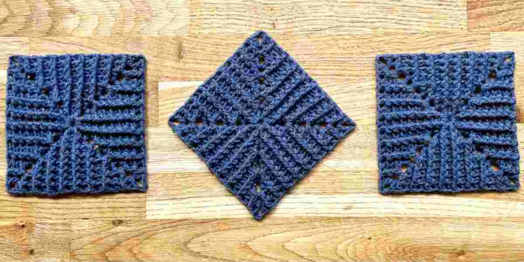 ribbed crochet granny square header