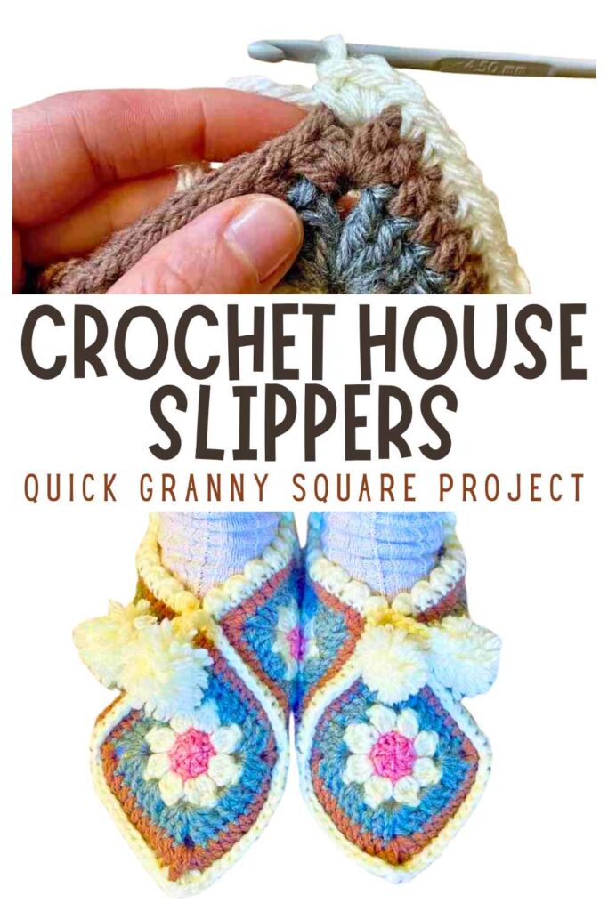 photo of crochet house slippers