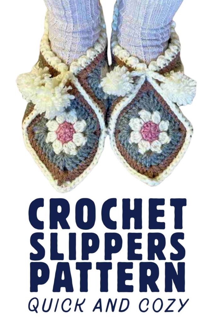 photo of crochet slippers