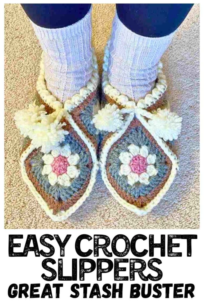 photo of easy crochet slippers