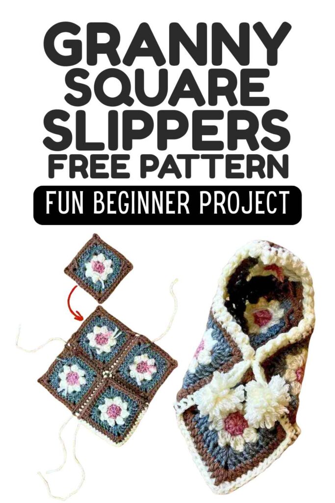 photo of granny square slipper