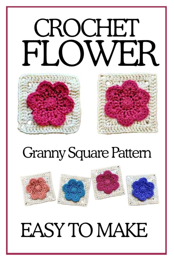 photo of crochet flower granny squares