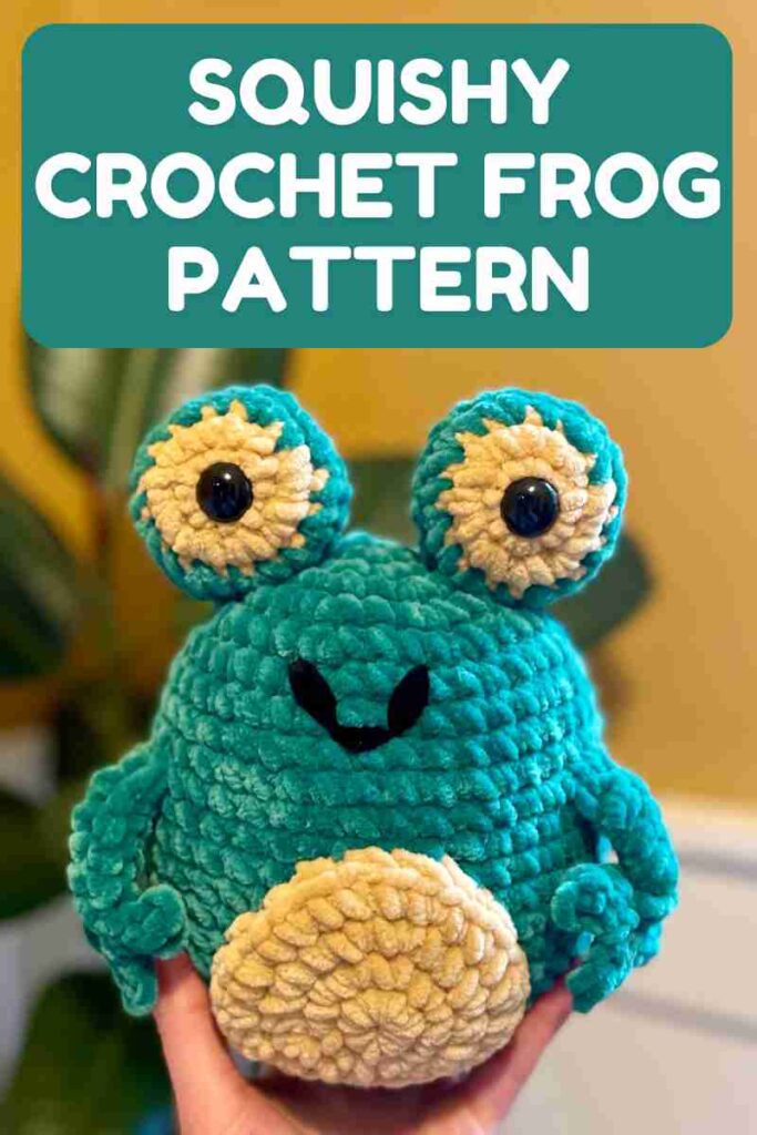 squishy crochet frog pattern pin