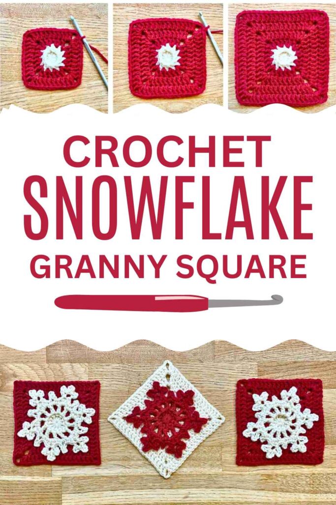 photos of crochet snowflake granny squares