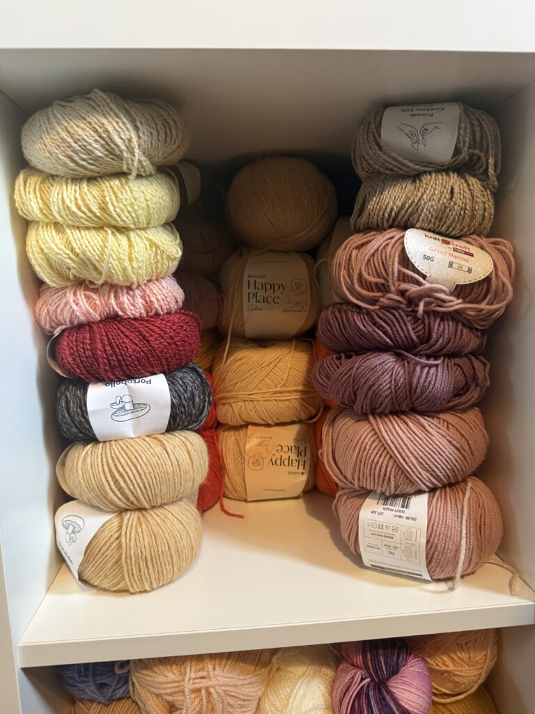 yarn on shelf