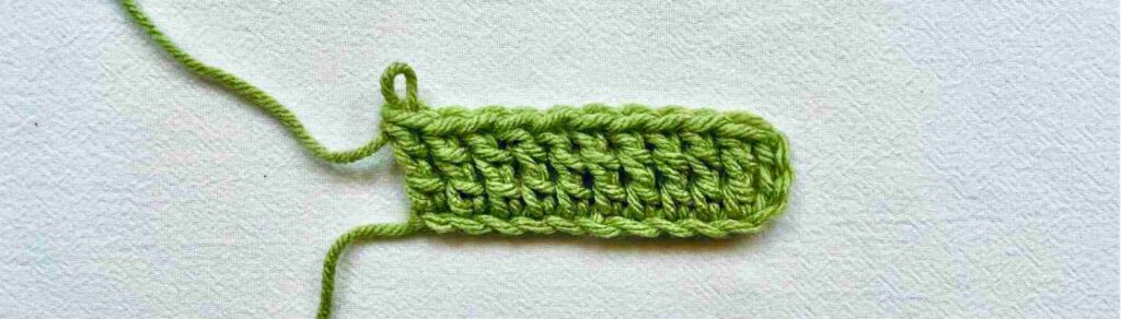 one row of treble crochet