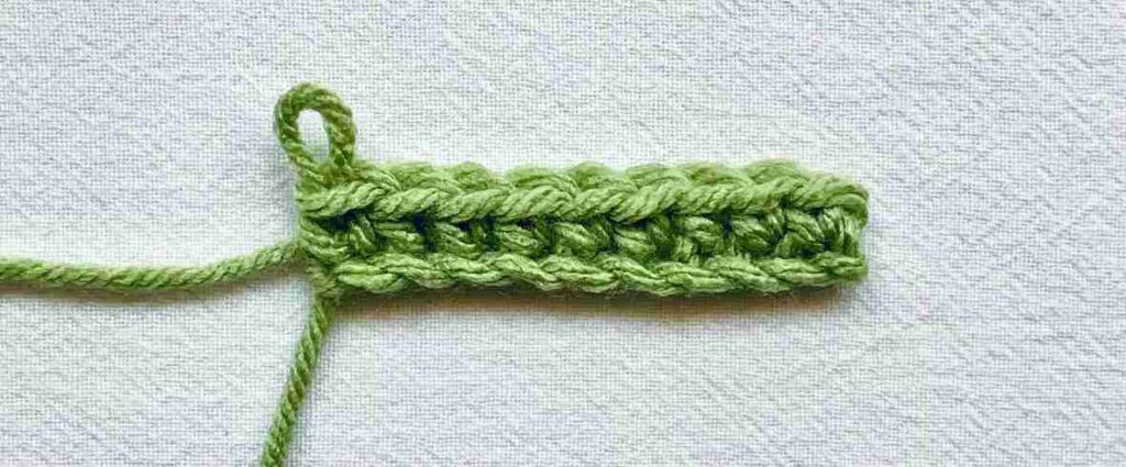 one row of single crochet