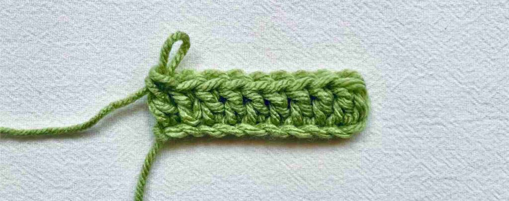 one row of double crochet