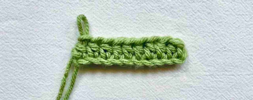 one row of half double crochet