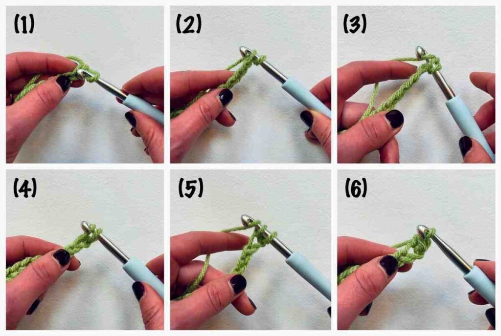 illustration of single crochet stitch