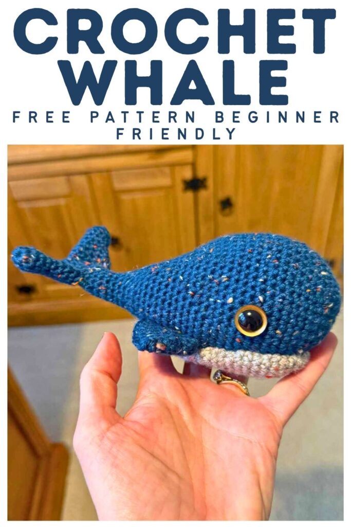 photo of a cute crochet whale