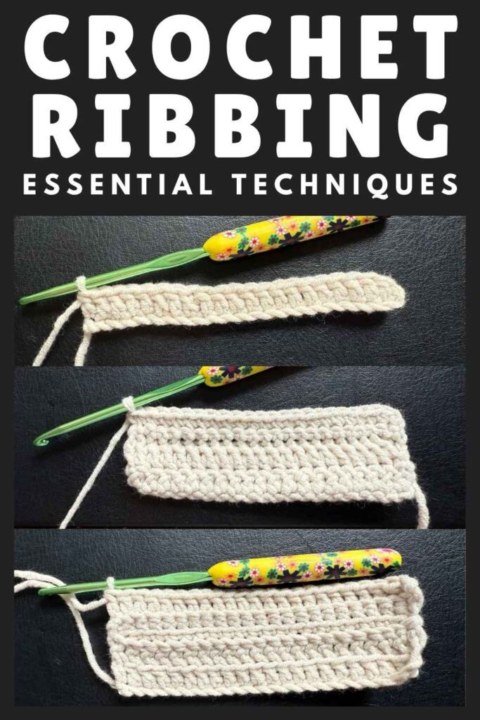 photo of samples of crochet ribbing