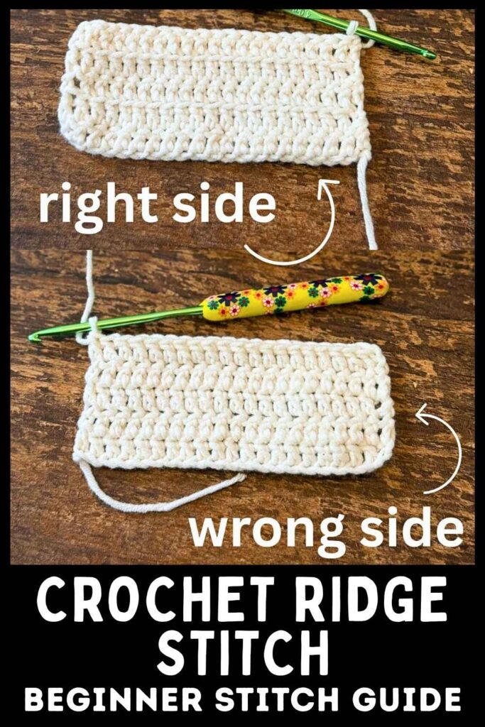 photo of crochet ridge stitch samples