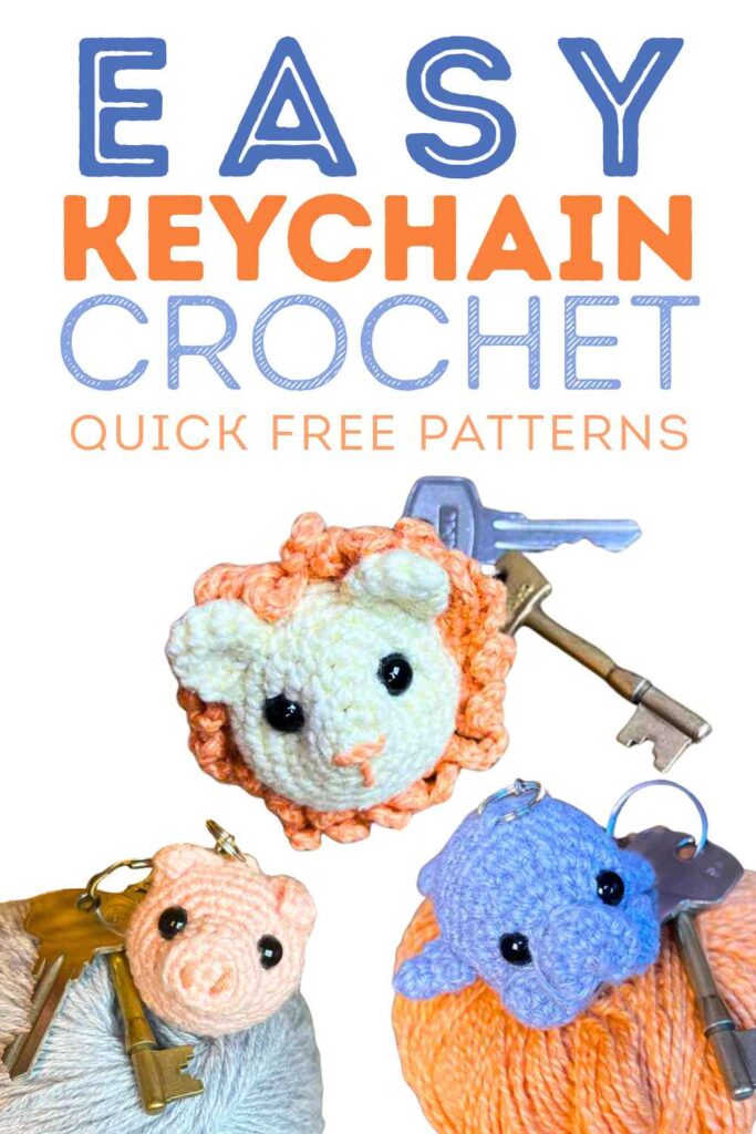 photo of easy keychain crochet animals