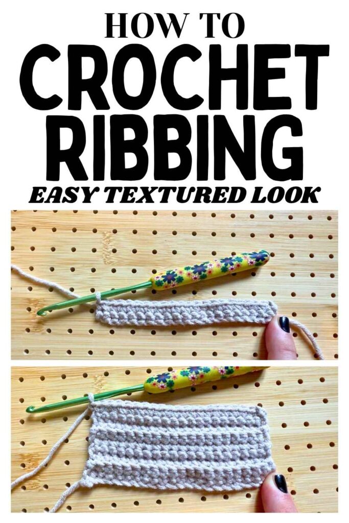 photos of samples of crochet ribbing
