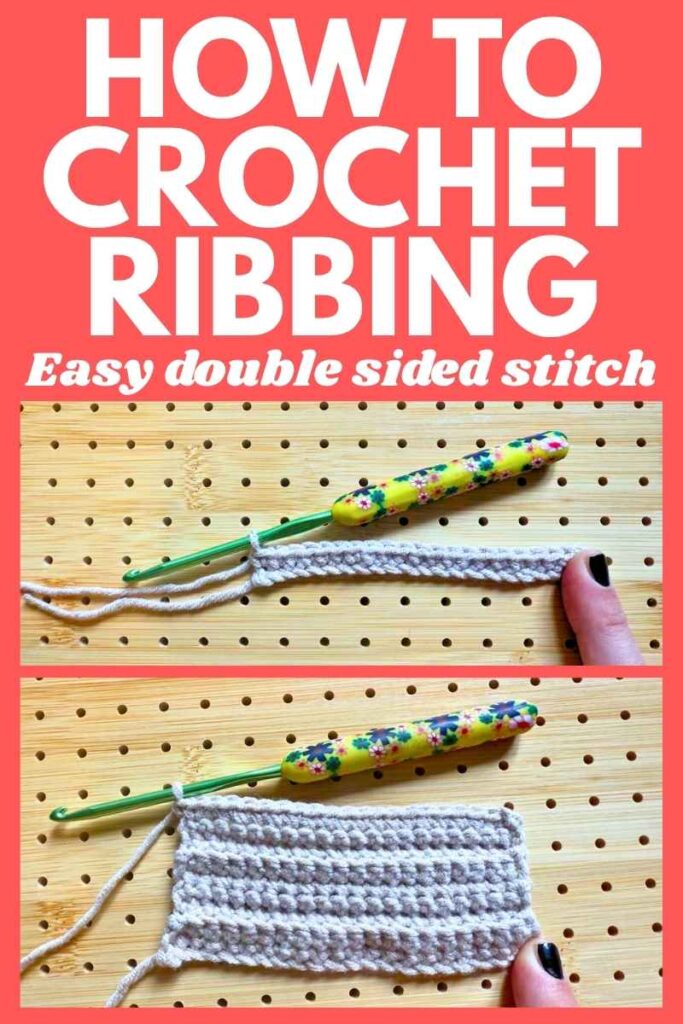 photo of crochet ribbing samples