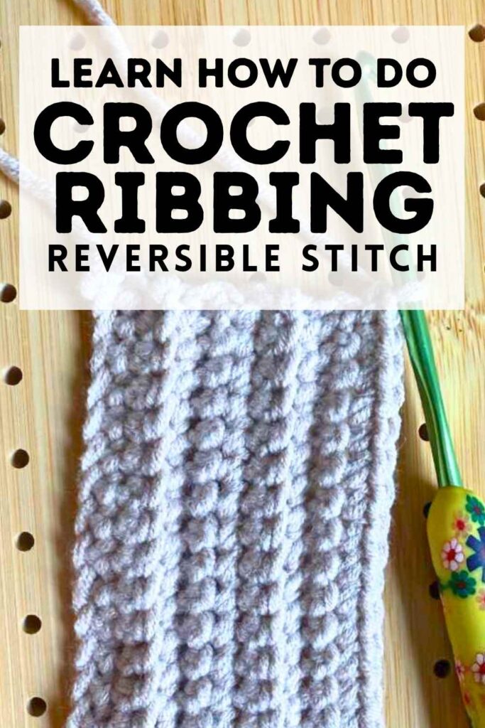 photo of a sample of crochet ribbing