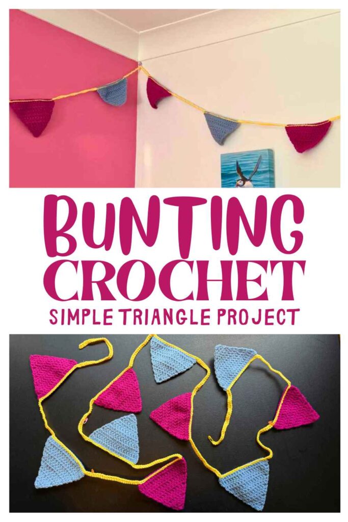 photo of bunting crochet garland