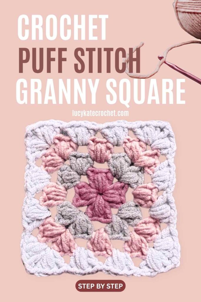 photo of a puff stitch granny square