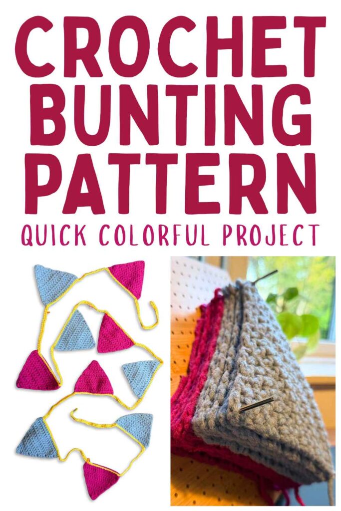 photos of crochet triangle bunting