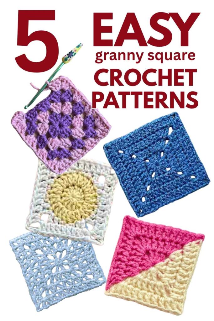 photo of easy crochet granny squares