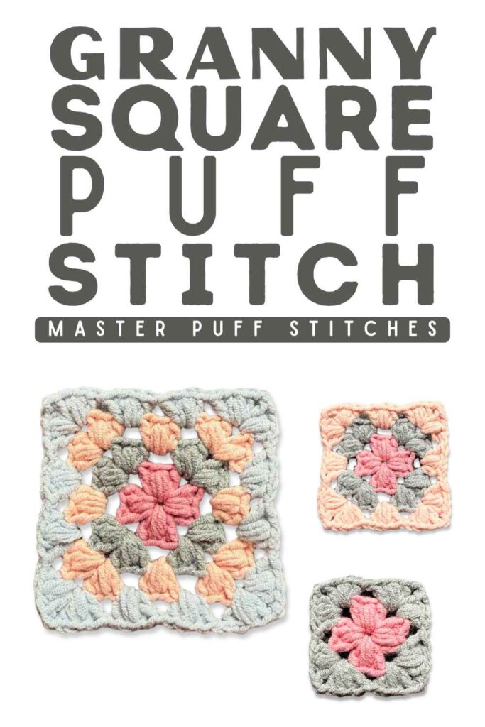 photo of puff stitch granny squares