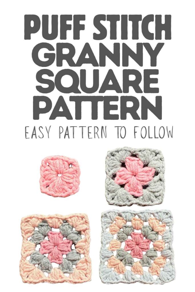 photo of puff stitch granny squares