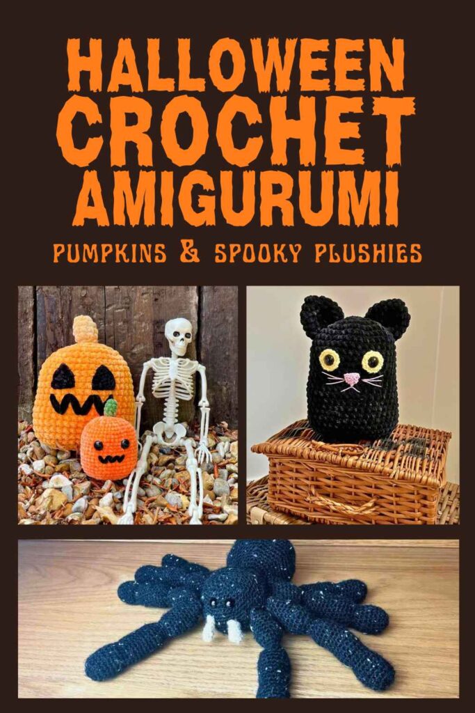 photo of halloween crochet amigurumi