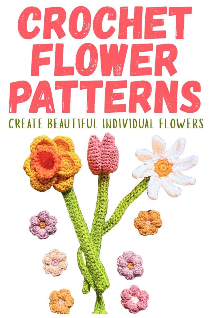 photo of crochet flowers