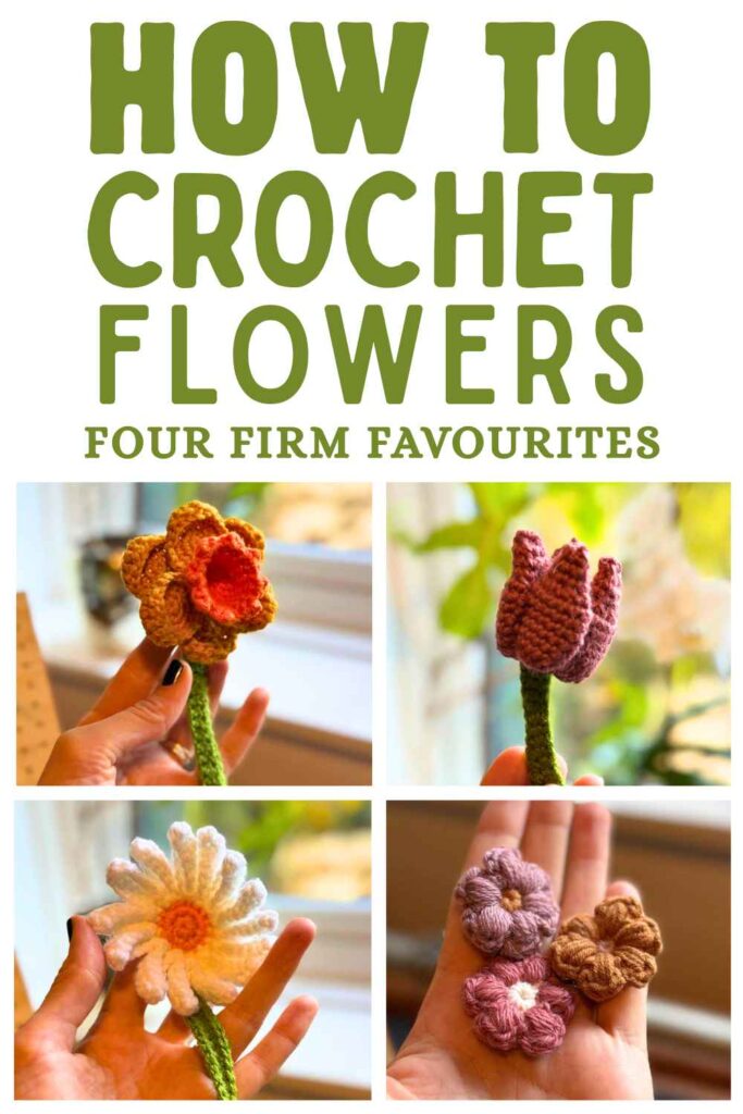 photos of crochet flowers