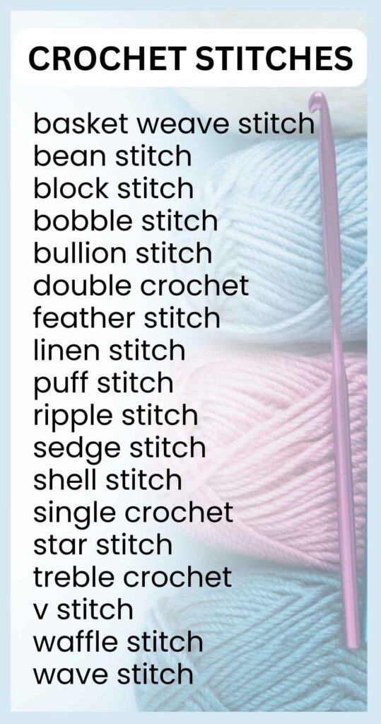 crochet stitches