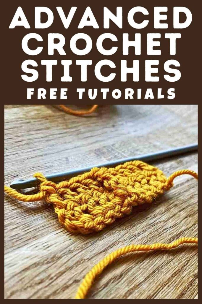 photo of crochet hook and stitches