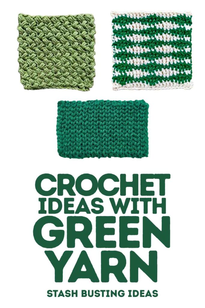 photos of crochet ideas with green yarn