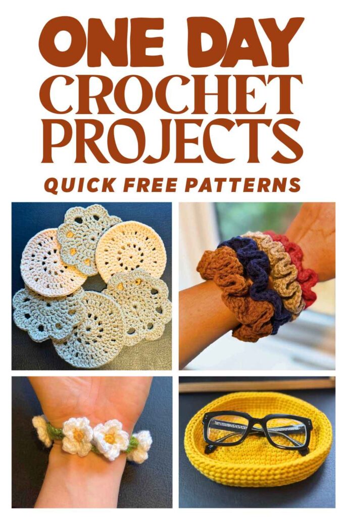 photos of 1 day crochet projects
