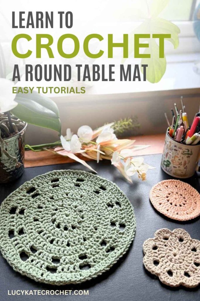 photo of crochet table mats and coasters