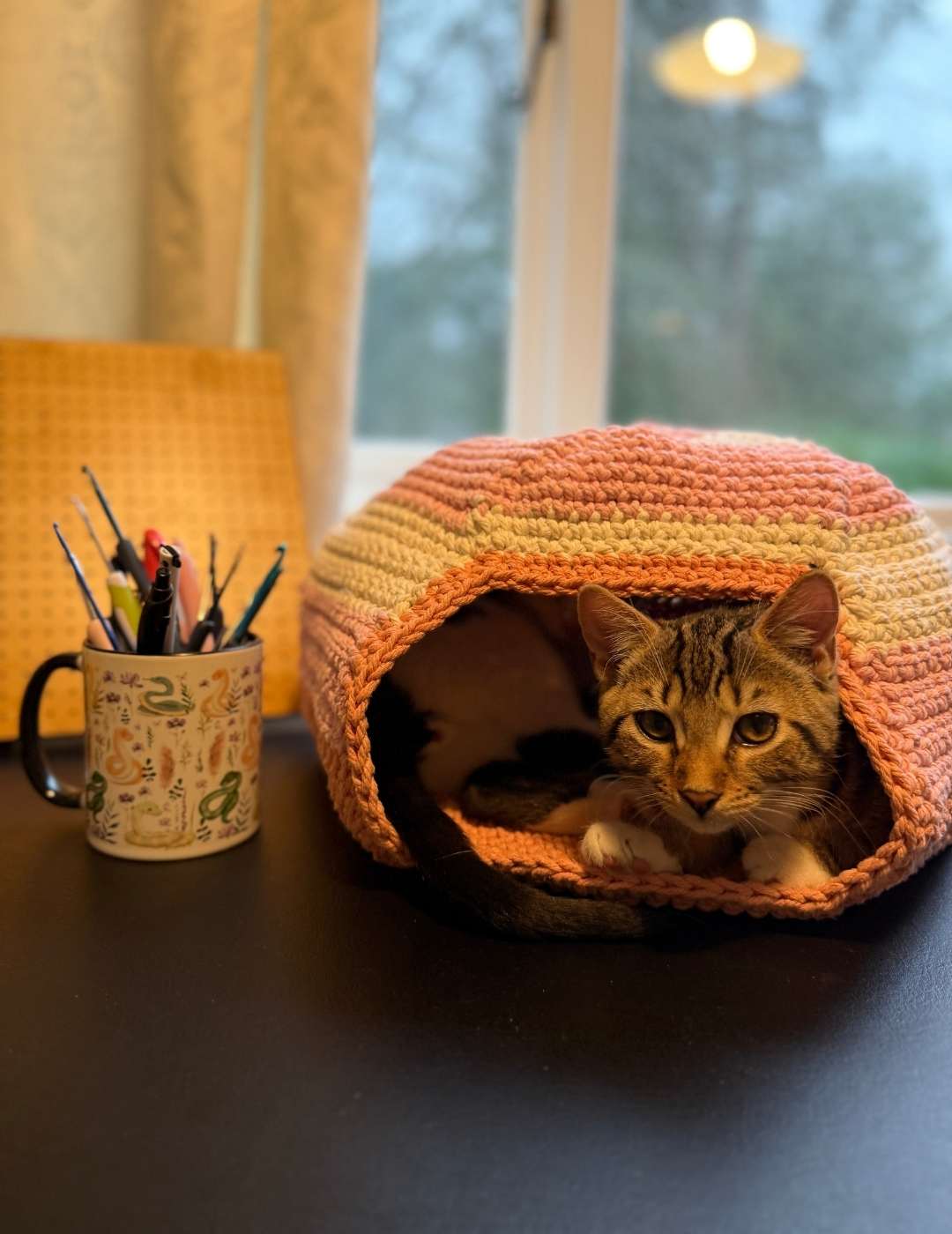 Crochet Cat Bed - Free Pattern - Lucy Kate Crochet