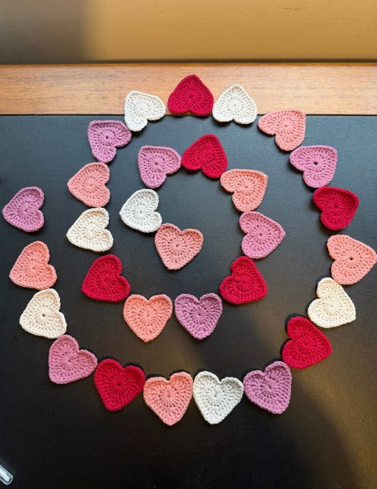 Crochet Heart Garland